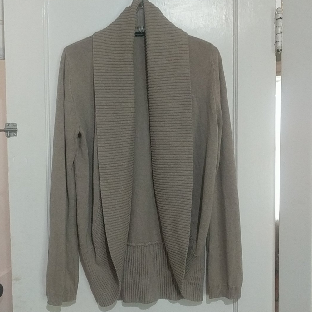 VS Oatmeal cowl open cardigan sz L